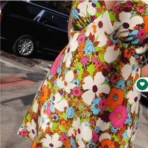 SOLD WRAY NYC NWT Mandi Acid Floral Dress Bright Pink Floral Plus Size 6xl